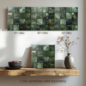 Marble Mix 4x4 Squares Olive Green ID1185a Fliese