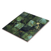 Marble Mix 4x4 Squares Olive Green ID1185c Fliese (Seite)