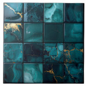 Marble Mix 4x4 Squares Teal ID1185a Fliese (Vorderseite)