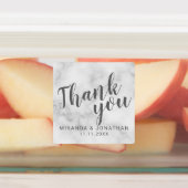 Marble Modern Script Gastgeschenk Hochzeit Vielen  Etiketten (Befestigt)