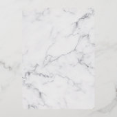 Marble Moderne Chinesische Hochzeit Folieneinladung (Rückseite)