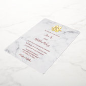 Marble Moderne Chinesische Hochzeit Folieneinladung (Gedreht)