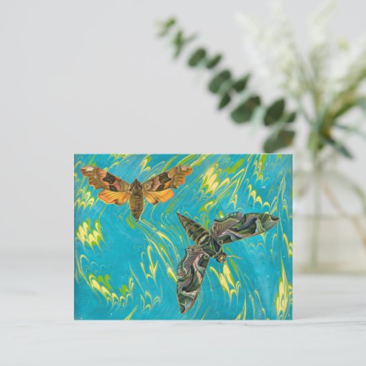 Marble Moth Postcard Postkarte (Stehend Vorderseite)