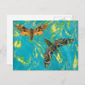 Marble Moth Postcard Postkarte (Vorne/Hinten)