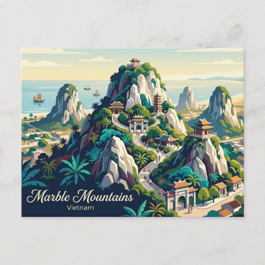 Marble Mountains Vietnam Postkarte (Vorderseite)