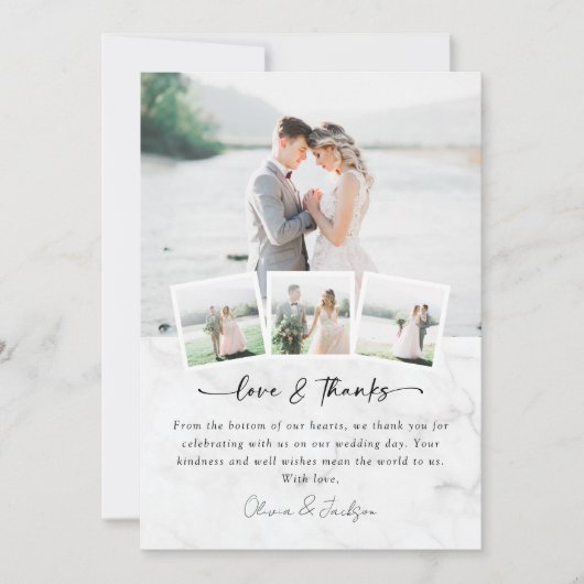 Marble Multi Picture Liebe & Danke Wedding (Vorderseite)