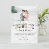 Marble Multi Picture Liebe & Danke Wedding (Stehend Vorderseite)