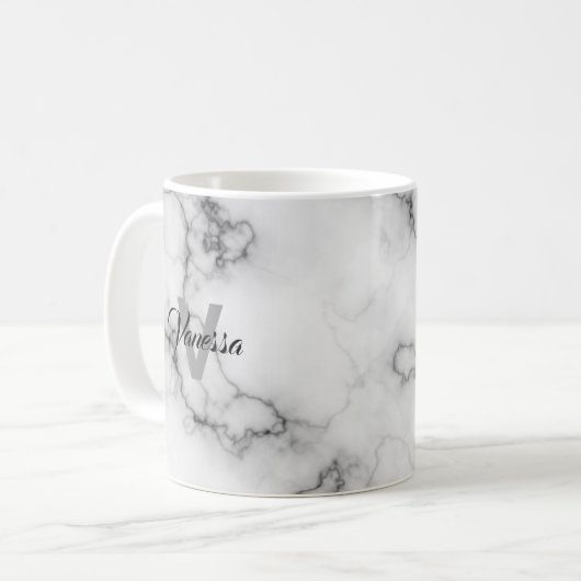 Marble-Musterpersonalisierung Kaffeetasse (Vorderseite Links)