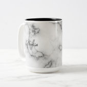 Marble-Musterpersonalisierung Zweifarbige Tasse (Vorderseite Links)