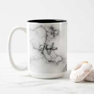 Marble-Musterpersonalisierung Zweifarbige Tasse