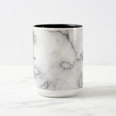 Marble-Musterpersonalisierung Zweifarbige Tasse (Mittel)