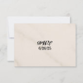 Marble Mystique QR Code Wedding RSVP Card Karte (Rückseite)