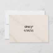 Marble Mystique Wedding RSVP Card (Rückseite)