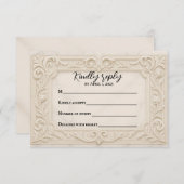 Marble Mystique Wedding RSVP Card (Vorne/Hinten)