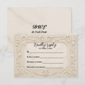 Marble Mystique Wedding RSVP Card Karte (Vorne/Hinten)