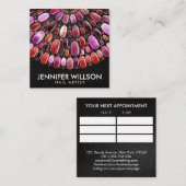 Marble Nail Art Mandala - Ernennung  Quadratische Visitenkarte (Vorne/Hinten)