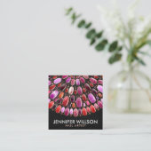 Marble Nail Art Mandala - Ernennung  Quadratische Visitenkarte (Stehend Vorderseite)