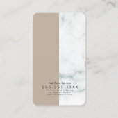 Marble Nail Salon Beauty Colorblock QR Code Visitenkarte (Rückseite)