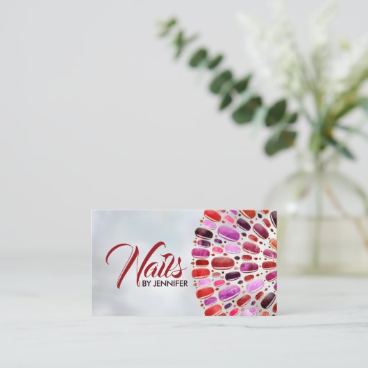 Marble Nails Mandala Termin Visitenkarte (Stehend Vorderseite)