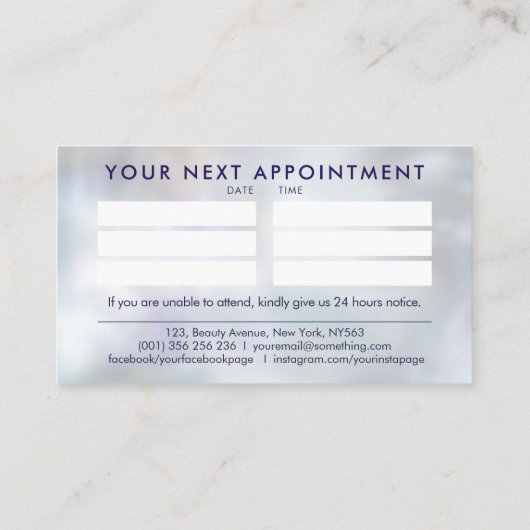 Marble Nails Mandala Termin Visitenkarte (Rückseite)