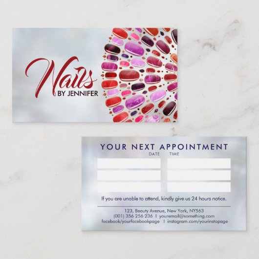 Marble Nails Mandala Termin Visitenkarte (Vorne/Hinten)