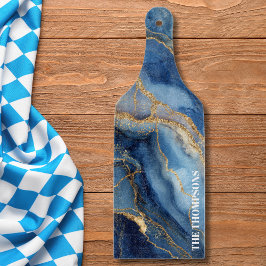Marble Navy Blue Gold Glitter Elegant Personalized Schneidebrett