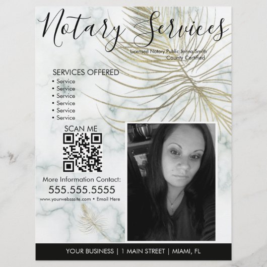 Marble Notary Services Foto Business Flyer (Vorne)
