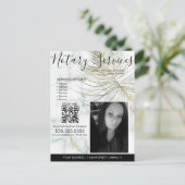 Marble Notary Services Foto Business Flyer Postkarte (Stehend Vorderseite)