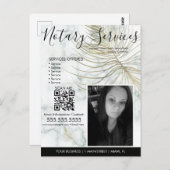 Marble Notary Services Foto Business Flyer Postkarte (Vorne/Hinten)