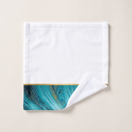 MARBLE OCEAN GOLD BADEZIMMER TOWEL SET (Waschlappen)
