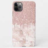 Marble Ombre Blush Pink Rose Gold Glitzer Muster iPhone Hülle (Rückseite)