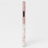 Marble Ombre Blush Pink Rose Gold Glitzer Muster iPhone Hülle (Rechte Seite)