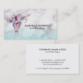 Marble Ombre & Boho Skull Visitenkarte (Vorne/Hinten)