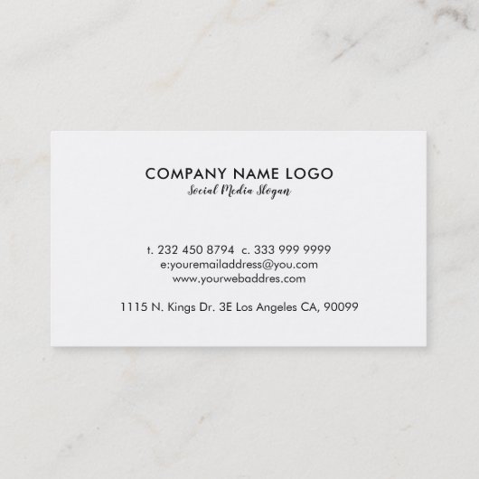 Marble Ombre & Boho Skull Visitenkarte (Rückseite)