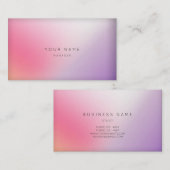 Marble Ombre Lila Pink Minimal Manager Vip Visitenkarte (Vorne/Hinten)