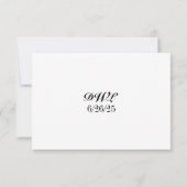 Marble Onyx QR Code Wedding RSVP Card (Rückseite)