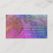 Marble Opal Holographic Pattern Business Card Visitenkarte (Rückseite)