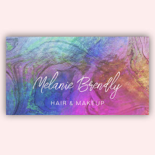 Marble Opal Holographic Pattern Business Card Visitenkarte