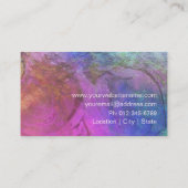 Marble Opal Holographic Pattern Business Card Visitenkarte (Rückseite)