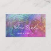 Marble Opal Holographic Pattern Business Card Visitenkarte (Vorderseite)