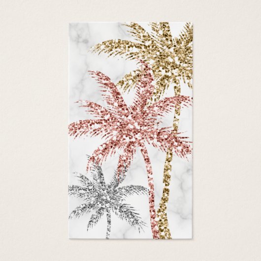 Marble Palm Tree Blätter Tri Gold Glitzer Glam (Vorderseite)