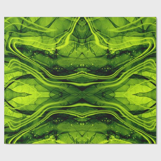 MARBLE PATTERING WRAPPPAPIER - LIME GREEN GESCHENKPAPIER (Flach)