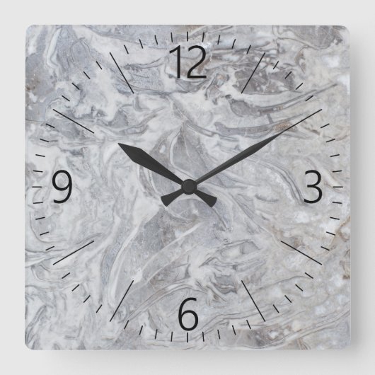 Marble pattern quadratische wanduhr (Vorderseite)