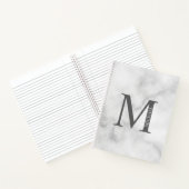 Marble Personalized Elegant Monogram and Name Notizblock (Innenseite)