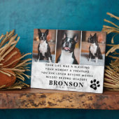 Marble Pet Loss Memorial Quote & Foto Collage Fotoplatte (Seite)