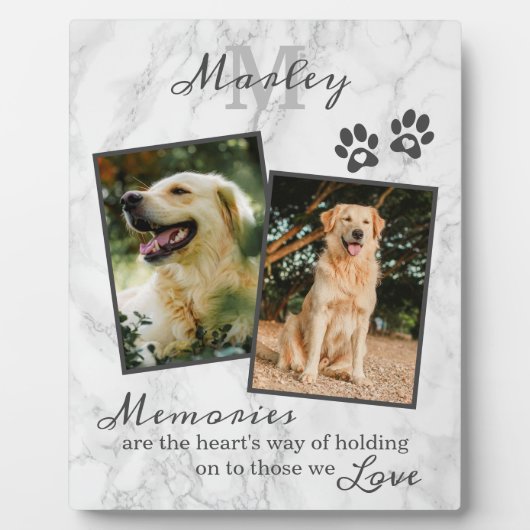 Marble Pet Memorial Beileid Foto Plaque Fotoplatte (Vorderseite)