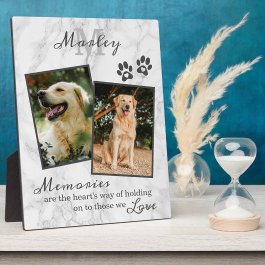 Marble Pet Memorial Beileid Foto Plaque Fotoplatte (Seite)