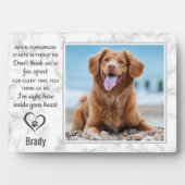 Marble Pet Memorial Erinnerung Hund Keepake Fotoplatte (Vorderseite)