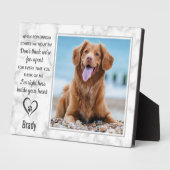 Marble Pet Memorial Erinnerung Hund Keepake Fotoplatte (Seite)