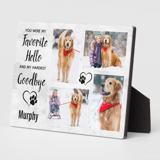 Marble Pet Memorial Keepake Foto Collage Fotoplatte (Seite)